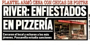 River, la pizzería y un tema polémico