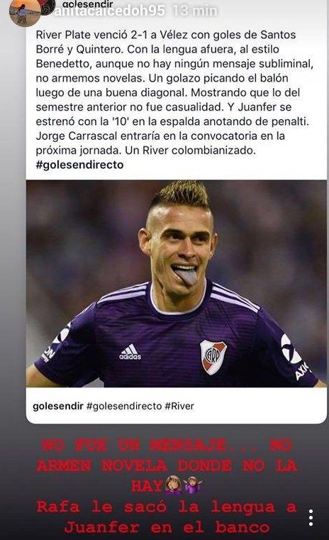 ¿Por qué Borré festejó el gol con la lengua afuera?