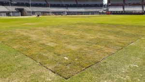 Obras en el Monumental y trabajos para mejorar la calidad del césped