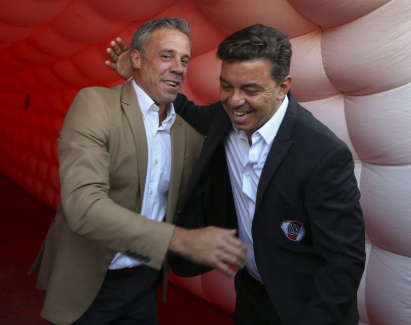 La charla entre Pusineri y Gallardo