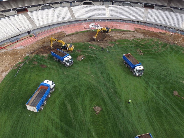 Comenzaron las excavaciones en el Monumental