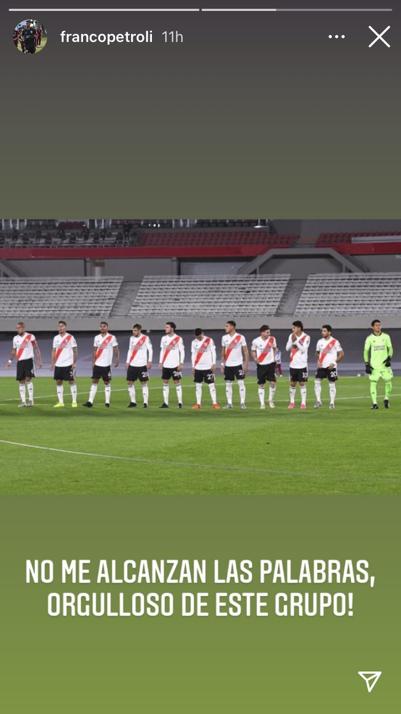 ¡Una familia! El orgullo de los jugadores ausentes por la victoria de River