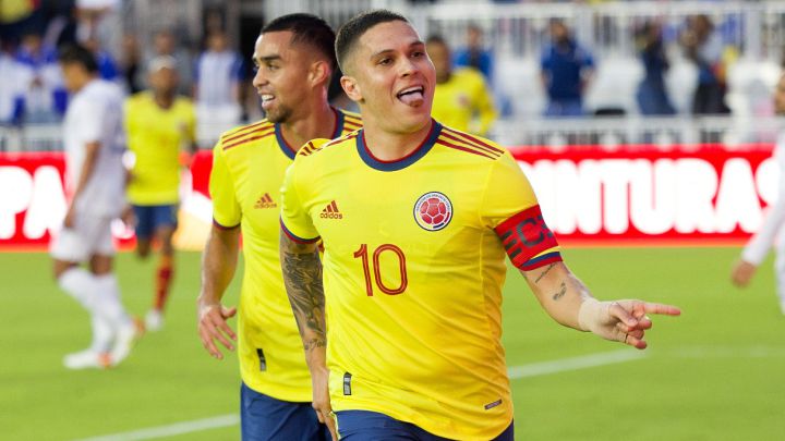 Juanfer Quintero convirtió un gol para Colombia y debió salir por precaución