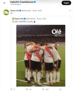 ¿Puede darse? Todas las señales que dio Castellanos en relación a River