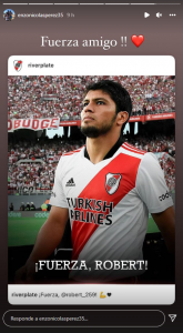 Los futbolistas de River salieron a bancar al Sicario tras su dura lesión