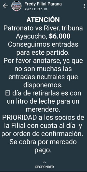 Venta de entradas para visitar a Patronato por la fecha 24 de la Liga Profesional de Fútbol