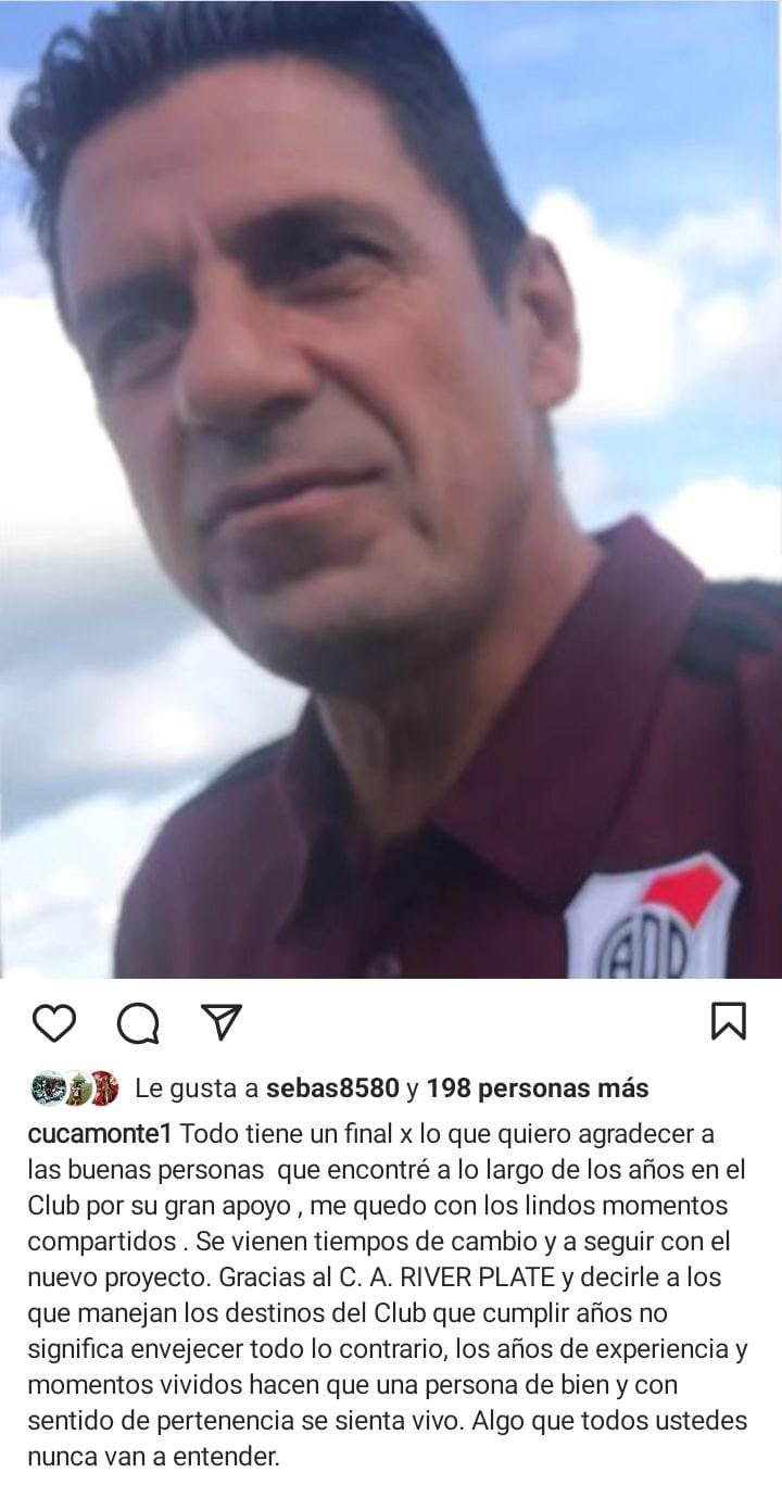 Duro descargo de un ex futbolista que dejó de trabajar en River