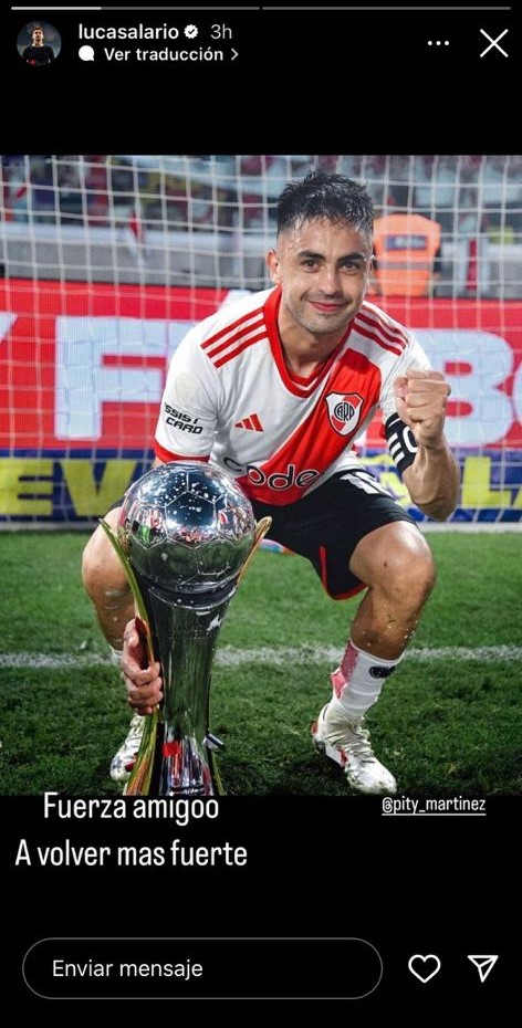 River es familia: Compañeros y ex jugadores del Más Grande le mandaron un mensaje al Pity Martínez