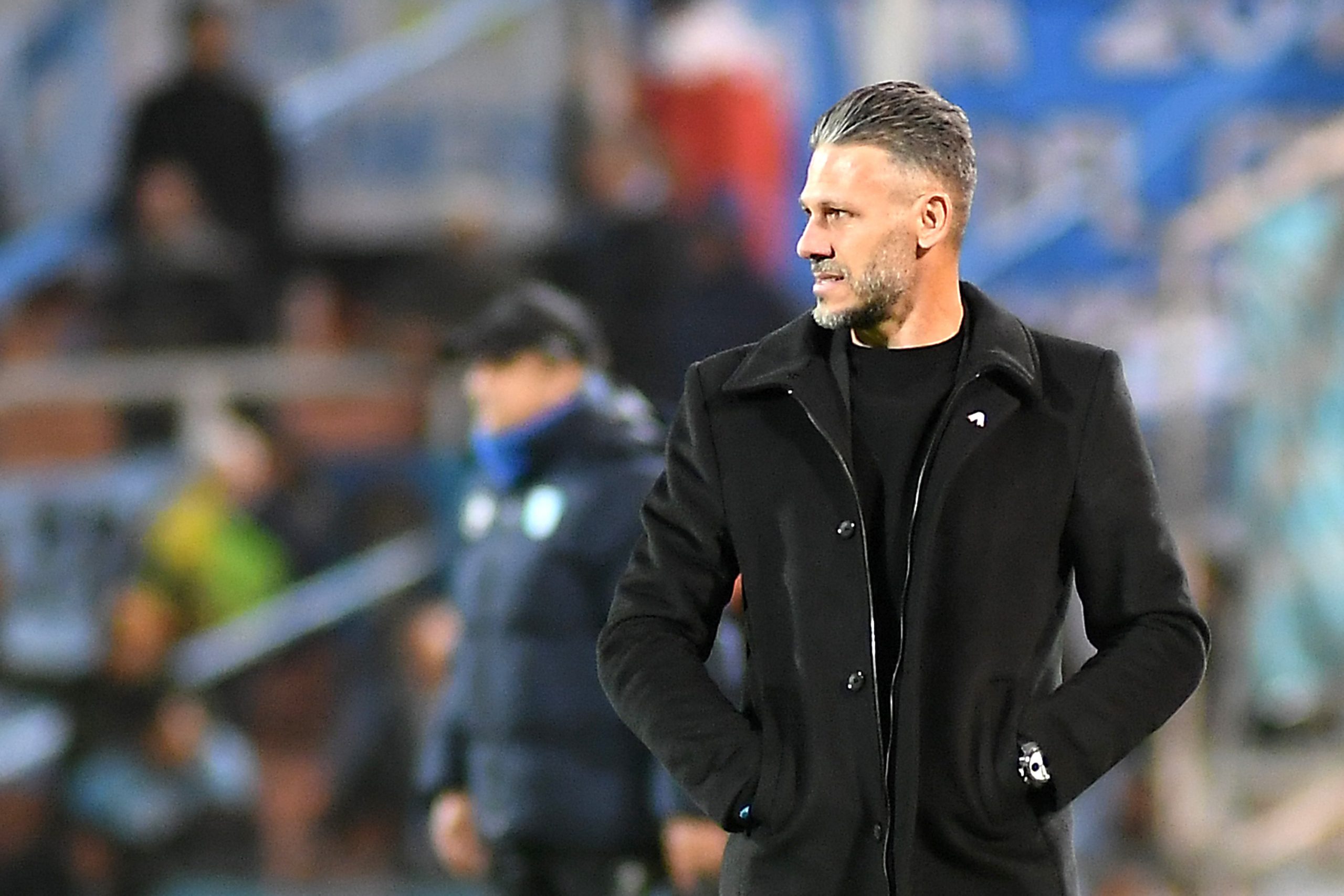 MENDOZA, ARGENTINA - MAY 21: Martín Demichelis head coach of River Plate looks on during a round of 32 match as part of Copa Argentina 2024 between Temperley and River Plate at Estadio Malvinas Argentinas on May 21, 2024 in Mendoza, Argentina. (Photo by Ramiro Gomez/Getty Images)