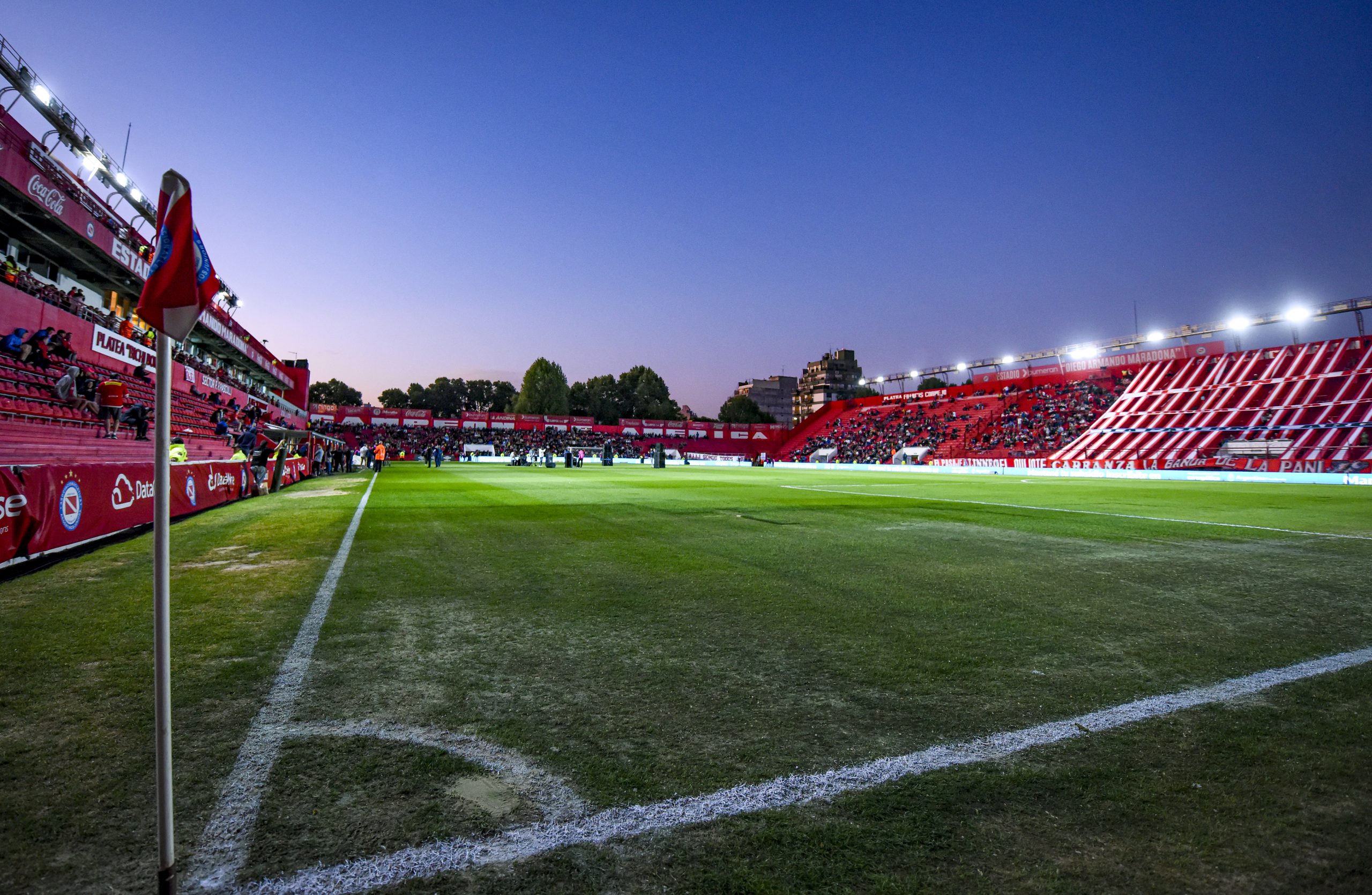 BUENOS AIRES, ARGENTINA - OCTOBER 02: General view of Diego Armando Maradona Stadium prior a match between Argentinos Juniors and River Plate as part of Liga Profesional 2022 at Diego Armando Maradona Stadium on October 2, 2022 in Buenos Aires, Argentina. (Photo by Marcelo Endelli/Getty Images)