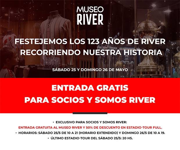 Museo gratis para socios y Somos River por este fin de semana